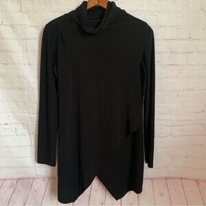 Joseph Ribkoff black long sleeve jersey turtleneck crossover layer cocoon top 8